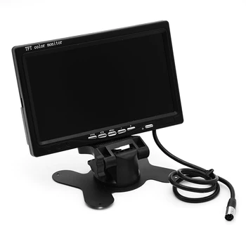 

DC 12V 7" TFT LCD Color Car Bus Truck Monitor Rear View Headrest Display Screen with 2 Channels Video Input for Camera