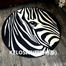 Высококачественные черные круглые ковры для гостиной, домашний декор, ковры для спальни, компьютерный стул, нескользящий ковер