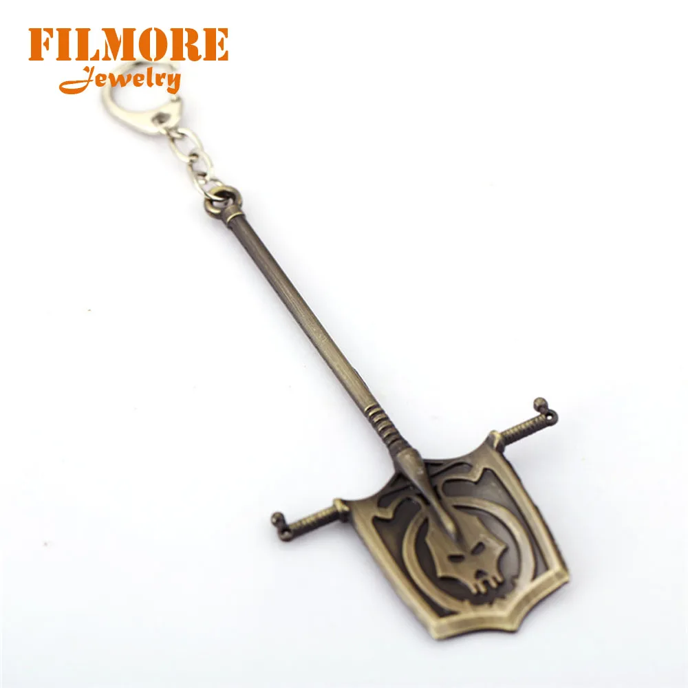 

Filmore 12cm Refined League Of Legends Gravediggers Yorick Weapon Treasure Rod LOL Metal Pendant Key Ring Keychain