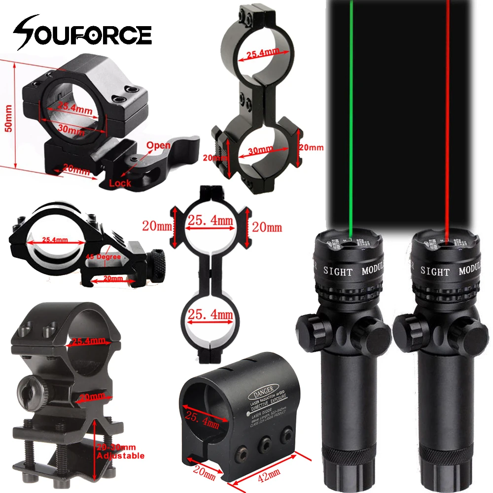 

Red/Green Laser Sight Remote Switch Suit 25.4/30mm Ring 20mm Rail QD Mount +W/Remote Switch For Hunting