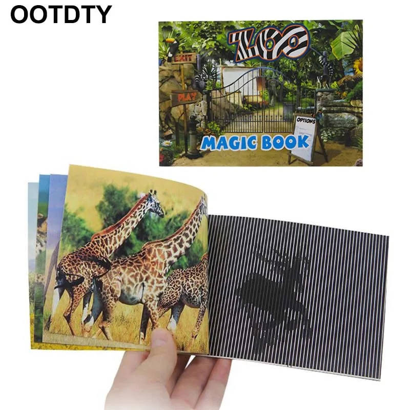 

Magic Moving Images Books Animal Pictures Magic Tricks Props Toys Animated Optical Illusions Kids Christmas Gifts