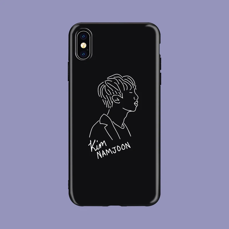 Euphoria Boys KPOP Mans мягкий силиконовый черный чехол для телефона чехол для iPhone 5 5S SE 6 6s 7 8 plus X Xs XR MAX kim namjun seokjin - Цвет: H-1075