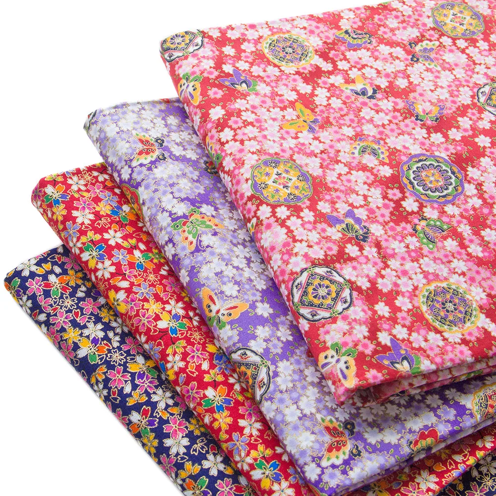 Japanese Cotton Quilting Fabric 50cm*110cm Japanese Cotton Linen Fabric