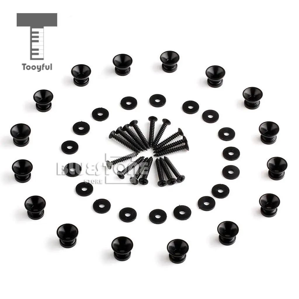 Tooyful High Quanlity 16Pcs Metal Iron Guitar Bass End Pin Strap