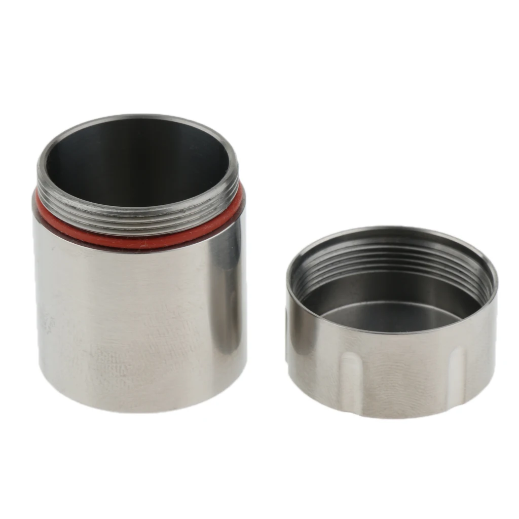 

Titanium Waterproof Pill Box Case Multi-purpose Tablet Container Capsule Bottle Drug Tank with Cylinder Shape Outdoor Camping