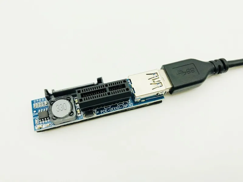 USB 3.0 PCI-E X1 Extender Cable Power SATA Extension Cord PCI Express 1X Riser Expansion Card for PC Network Cards Graphics Card