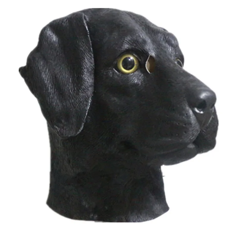 Realistic Animal Costume Rubber Latex Labrador Dog Mask Adult Party