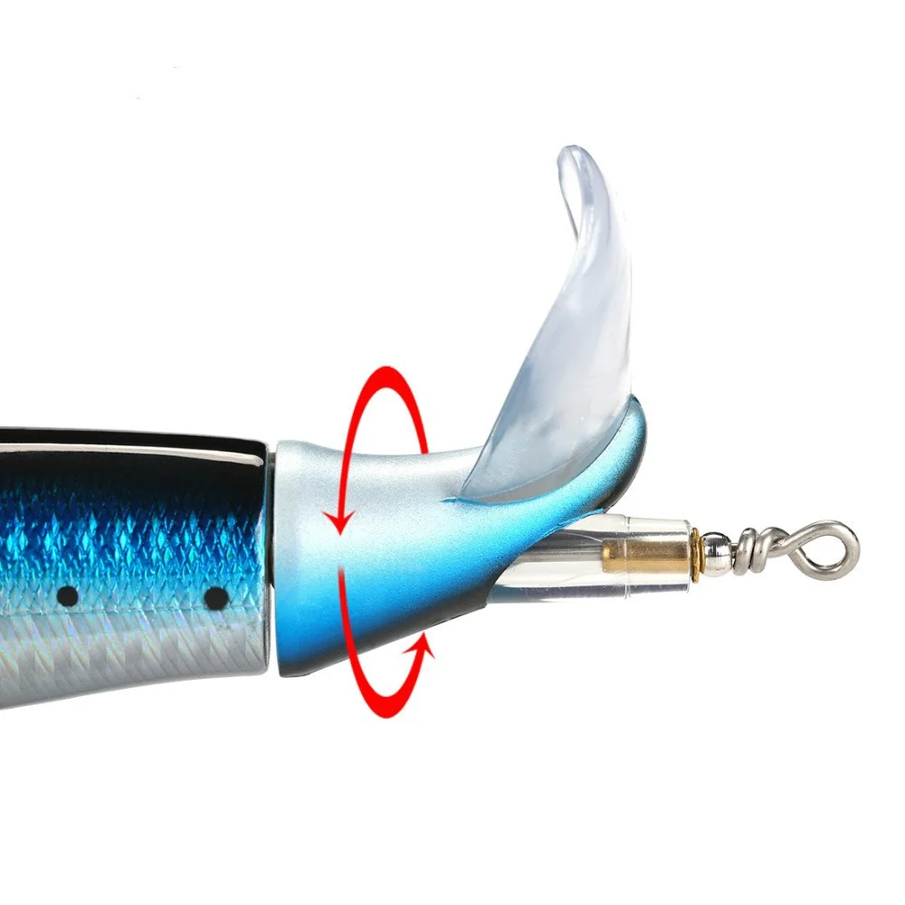 FDDL Ваппер Plopper 1 шт Рыбалка заманить 13g 90 мм Topwater вращающихся Хвост Крючки vmc