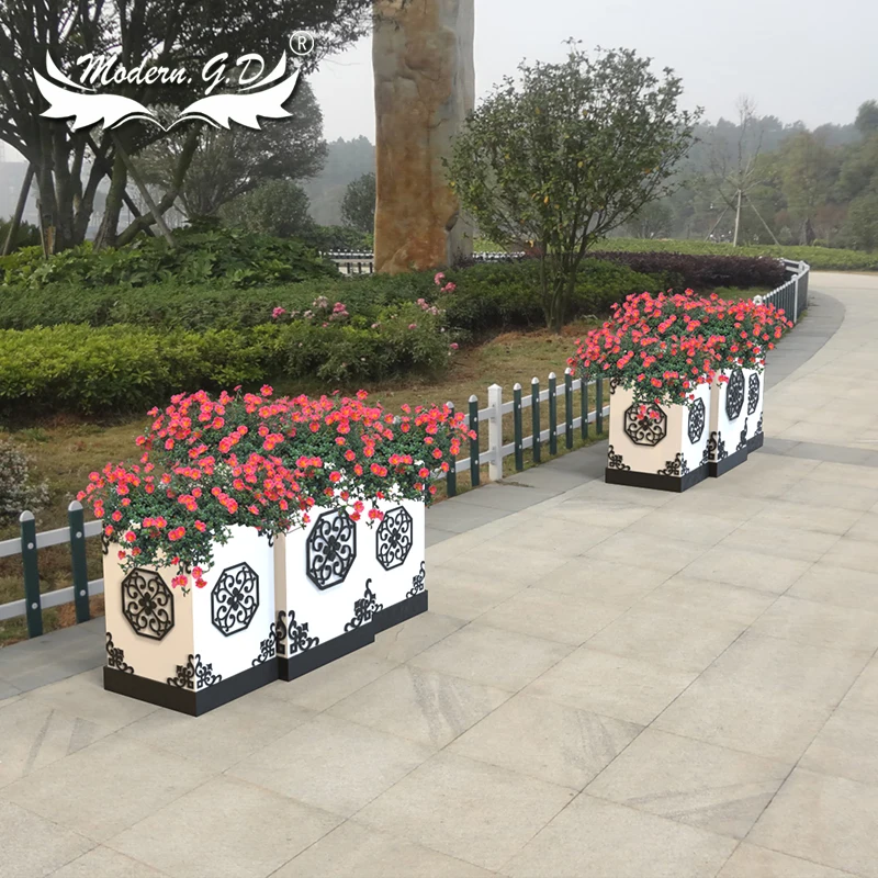 

Unique raised garden bed outdoor white planter box