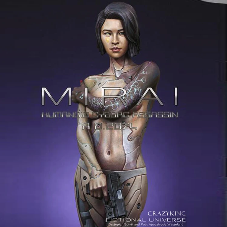 

DIY 1/12 BUST Resin Figure Model Kit Future Simulation Robot Killer X154