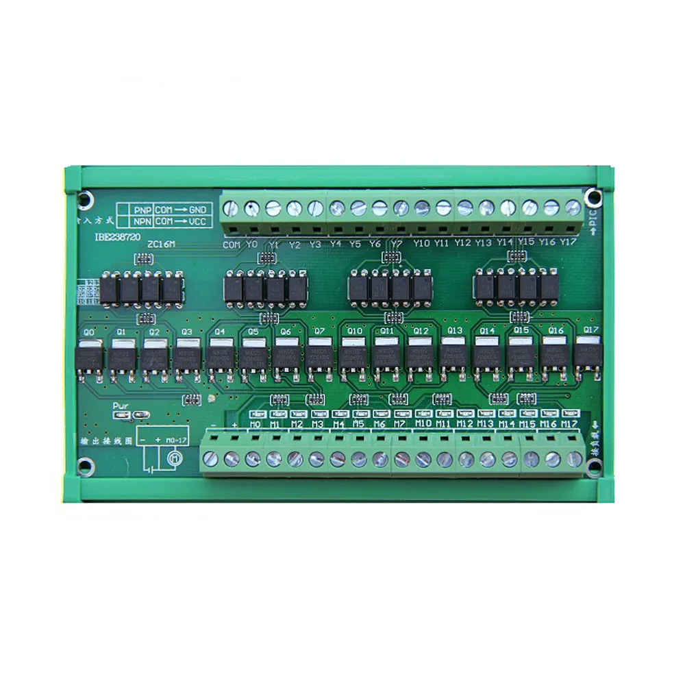 

16 Ways NPN&PNP Input NPN Output PLC Amplifier Board with Opto-isolated Circuit