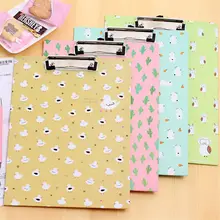 Coloffice A4 цветочный папка для файлов папки с зажимом Cardbard папка WordPad Вертикальная доска для письма школа набор канцелярских принадлежностей 1 шт