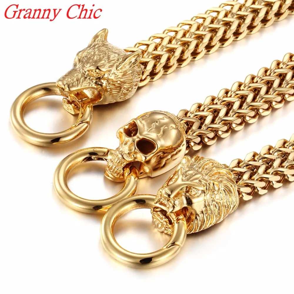 

Granny Chic New styles high quality men 12mm bangles link chains Fashion 316L stainless steel Figaro Box Chain bracelet for man