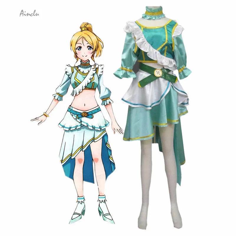 

Ainclu Customize for adults Free Shipping Adult New Fashion LoveLive! Ayase Eli Cosplay Costume For Halloween Musical Party