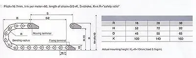 1 м(3.28ft) 7x7 мм пластиковая кабельная цепь Радиус 28 мм провода Перевозчик 7*7* R28 CE