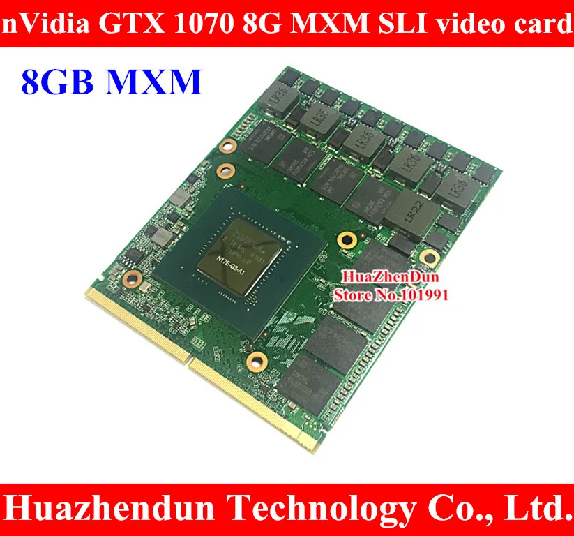 Бесплатная доставка видеокарта nVidia GTX 1070 8G MXM3.0 для ноутбука/ноутбука Dell