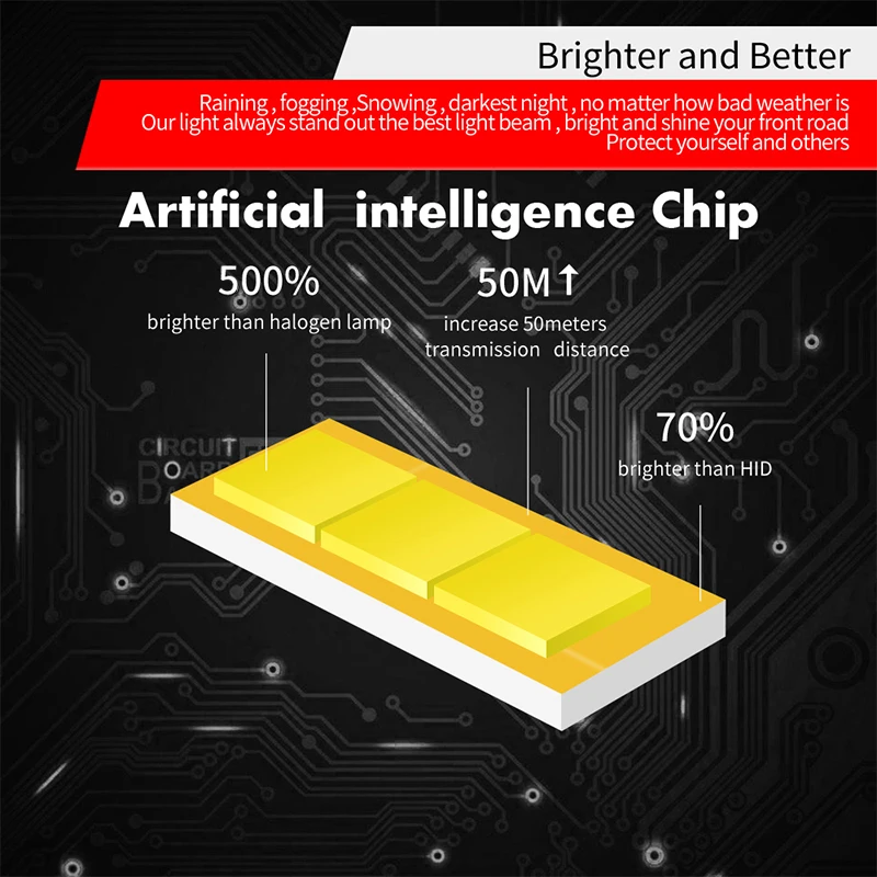 Najtaniej YAMYFF H4 LED H7 H11 H8 żarówki reflektorów samochodowych 9005 9006 H1 H3 H9 H27 880 881 lampa LED bez wentylatora chipy CSP samochodowe światła przeciwmgielne 6000K 12V