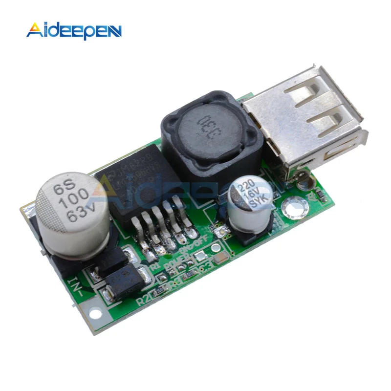 LM2596HV DC-DC понижающий преобразователь 5 в USB зарядное устройство модуль 9 в 12 В 24 в 36 В 48 В до 5 В 3A 15 Вт