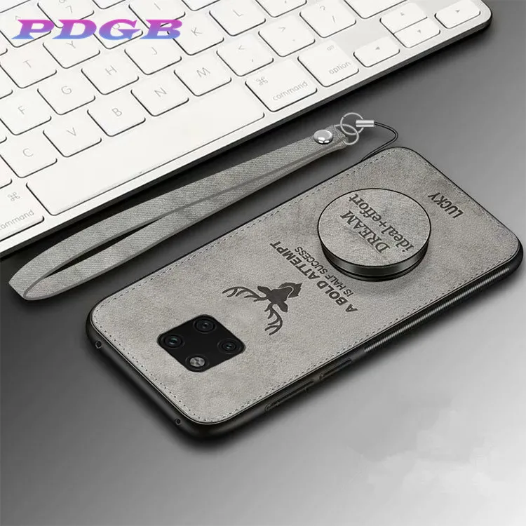 

Deer Case for Huawei Honor 7C 8A 8C 8X Max P20 p30 Pro Mate 20 case Lanyard+Car Holder cat Cover for Huawei Mate20 Pro