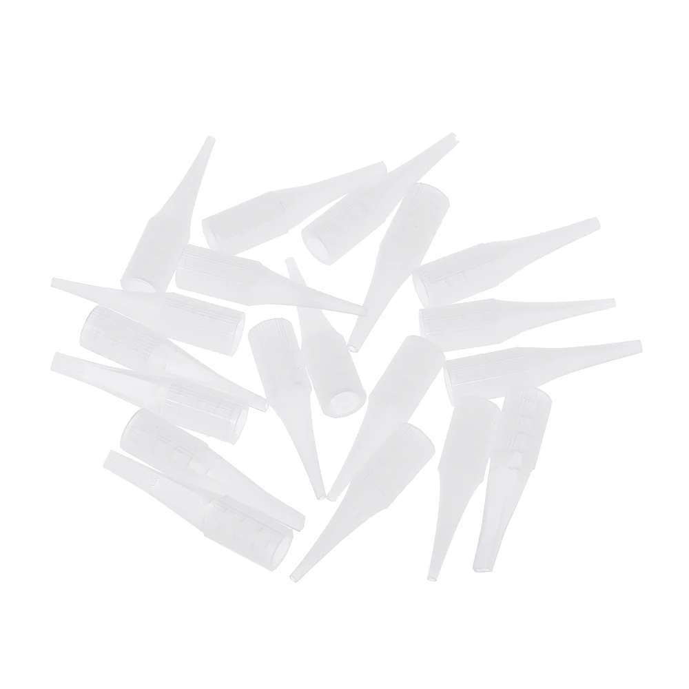 

100Pcs 1R Permanent Makeup Eyebrow Tattoo Tips Disposable Sterilized Tattoo Needle Cap for Eyebrow Lips Tattoo Pen Machine