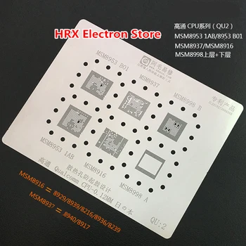

QU2 BGA Stencil MSM8953 1AB B01 MSM8937 MSM8916 MSM8998 Direct Heating Template 0.12MM Thickness Anti Drum-up