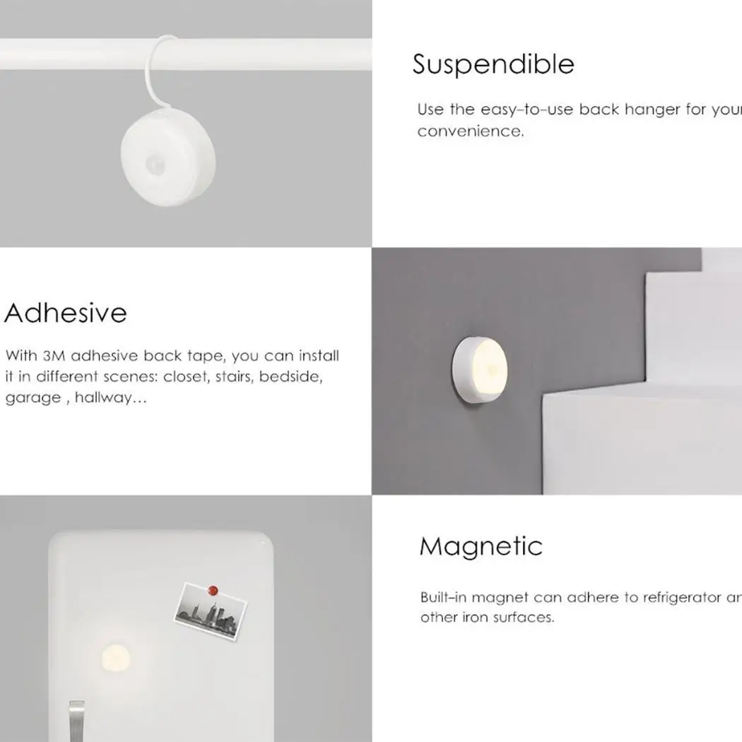 New original Xiaomi Mijia Yeelight LED Night Light Infrared Magnetic with hooks remote Body Motion Sensor For Xiaomi Smart Home