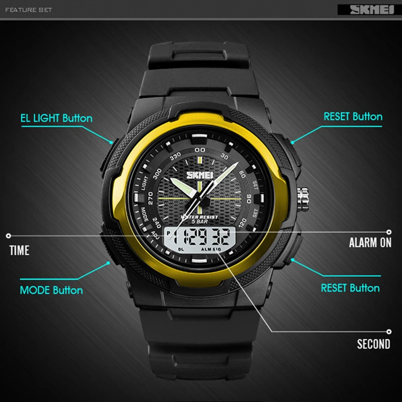 Ceny Zegarki mężczyźni odporny na wstrząsy męskie sport led zegarek wojskowy cyfrowy kwarcowy zegarki na rękę mężczyzna zegar reloj hombre 2018 SKMEI
