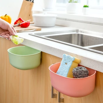 

Portable Kitchen Waste Cupboard Doors Hanging Plastic Storages Box Home Trash Storage Box
