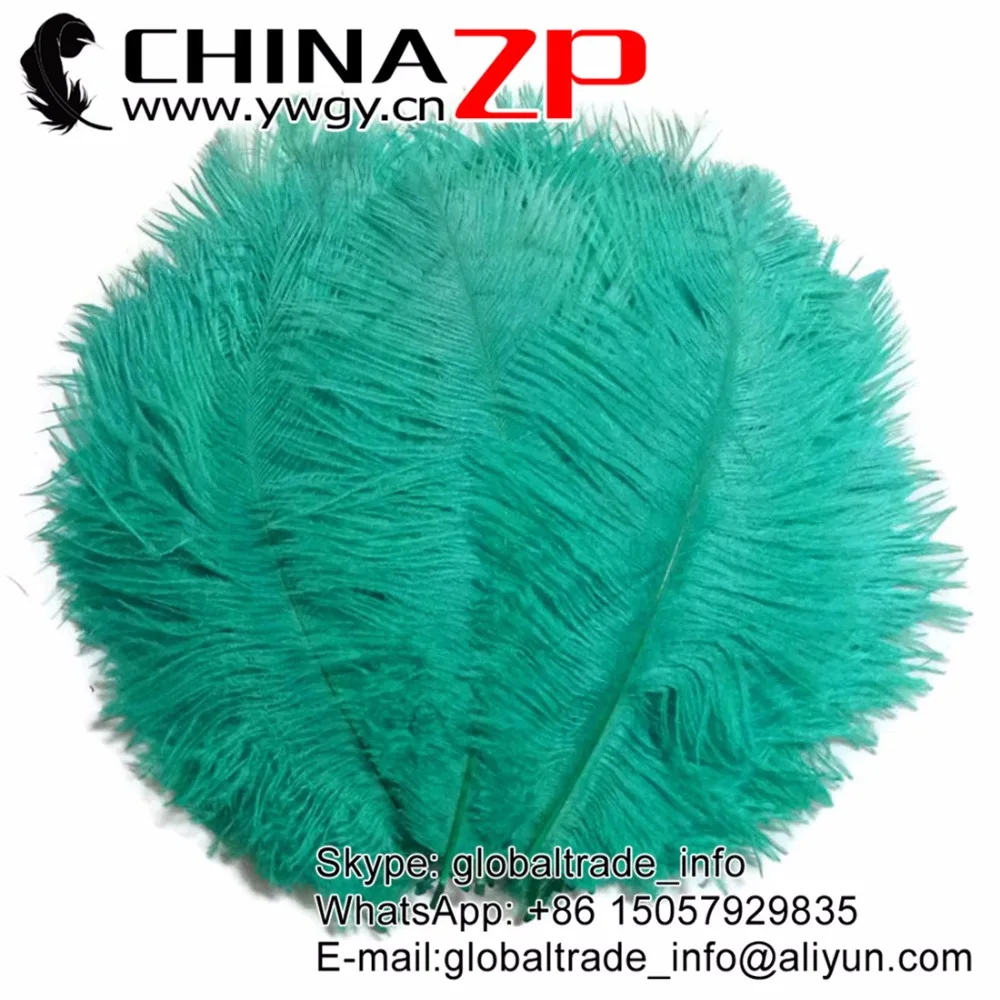 CHINAZP Factory Size 35-40cm(14-16inch) Wholesale 500pcs/lot Dyed Aqua Green Ostrich Feathers for Christmas Decorations | Дом и сад