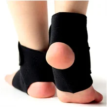New 1Pair Self-heating Tourmaline Far Infrared Magnetic Therapy Ankle Support Brace Massager Free Shipping tourmaline mattress electric heating tourmaline seat thermal mat natural stone butt relax far infrared therapy massage