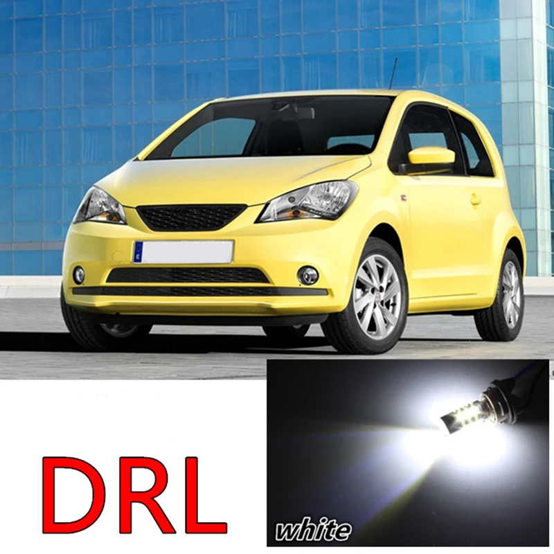 Tcart Free Shipping 2 pcs for SEAT Mii 2011 2015 LED DRL LIGHT BULBS