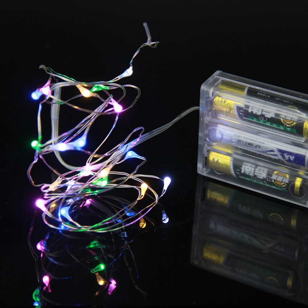 10pcs copper wire led string lights battery powered 2m battery powered led string lights