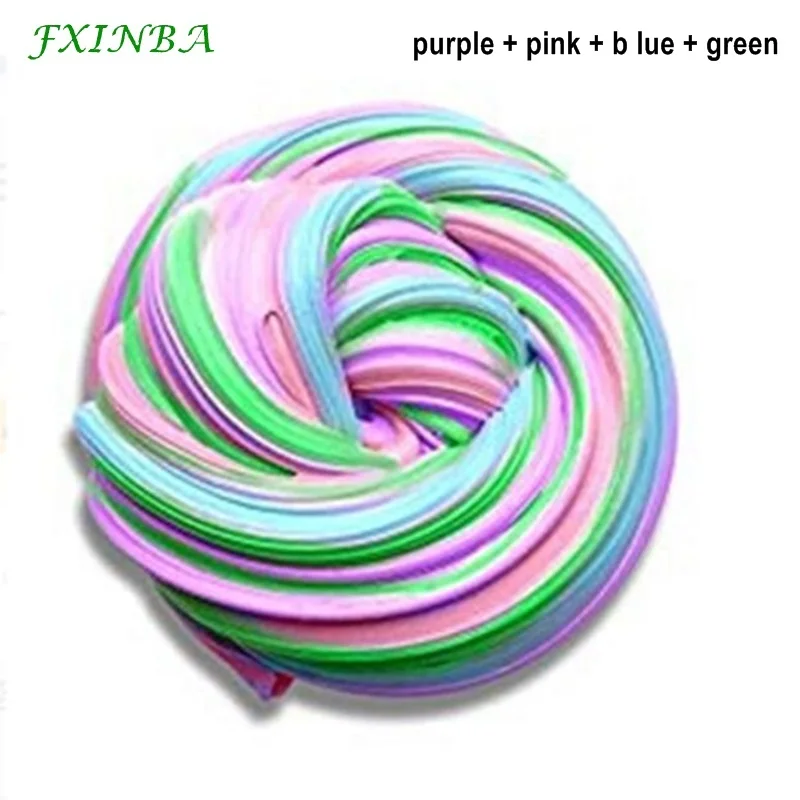 

FXINBA 60ml/box Mixed Color Slime Fluffy Toys Soft Polymer Clay Lizun Slime Supplies DIY Fimo Fruit Slices Plasticine Antistress