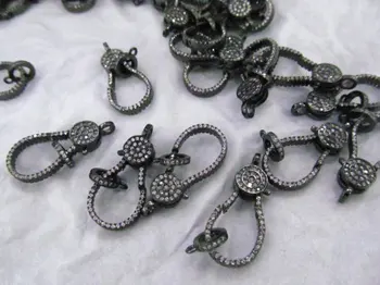 

Wholesale 6sets 18-50mm Micro Pave Enhancer Clasp,Large CZ Clasp,Pave Lobster Clasp,Lobster Closure
