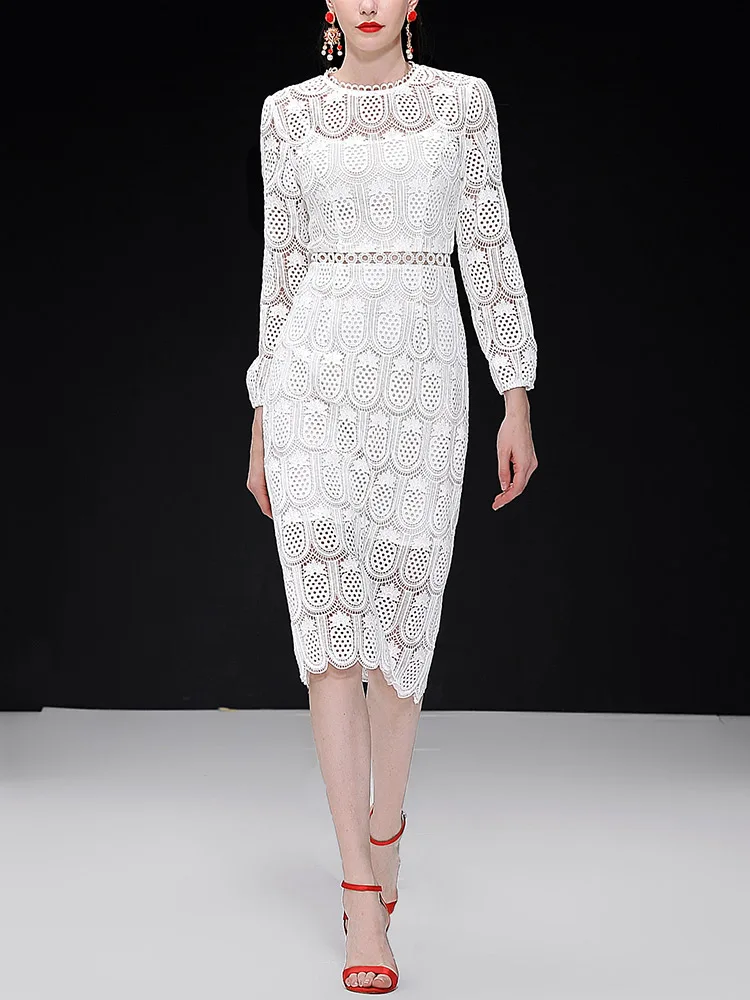 2019 Zomer Jurk Vrouwen Jurk Zanzea Maxi Kant Water Oplosbare Bloem Holle Ananas Patroon Lange mouwen Taille Lange Dames 2019 Zomer Jurk Vrouwen Jurk Zanzea Maxi Kant Water Oplosbare Bloem Holle Ananas Patroon Lange mouwen Taille Lange Dames