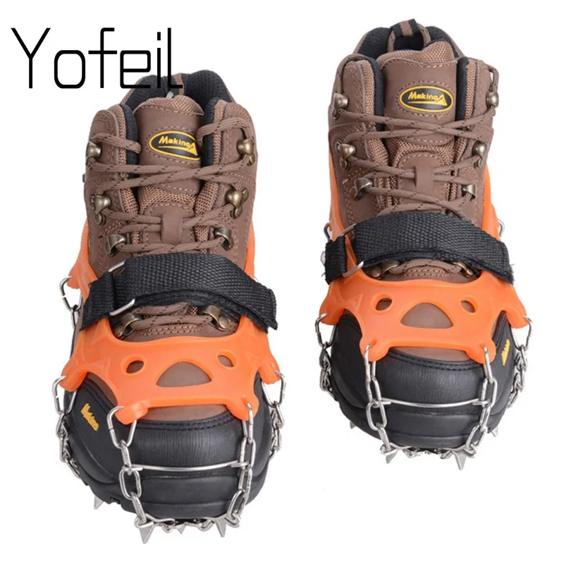19 Spikes Ice Snow Chain Crampons Boot Shoe Cover Spike Gripper Non-slip New 