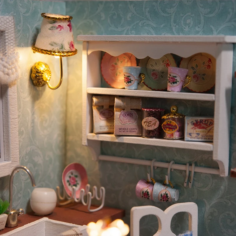 Handmade Doll House Furniture Miniatura Diy Doll Houses Miniature Dollhouse Wooden Toys For Children Grownups Birthday Gift H08