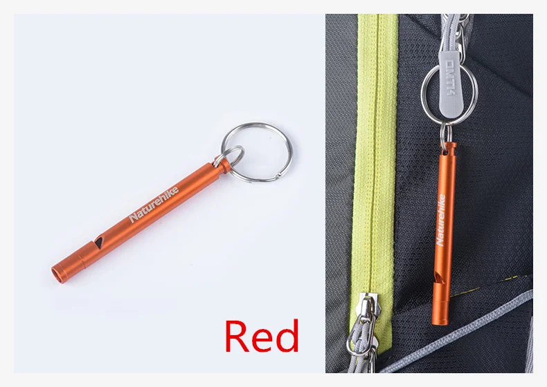 Naturehike открытый металлический многофункциональный свисток кулон с брелок для ключей выживания Аварийный Мини Размер свистки - Цвет: Оранжевый