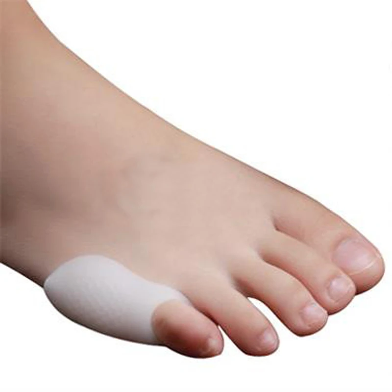 2pairs Foot Care Pedicure Tools Silica Gel Toes Separators Hallux Valgus Corrector For Little Finger Bunion Adjuster Orthotics