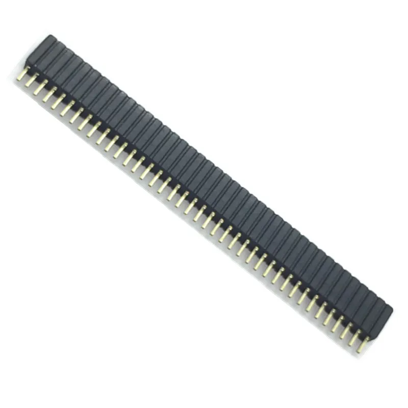 

1.27mm 1.27 Pin Header Single Row Female Breakaway PCB Board Connector Pinheader 1*40P 1*50P DIP Plastic height 4.3mm 4.6mm