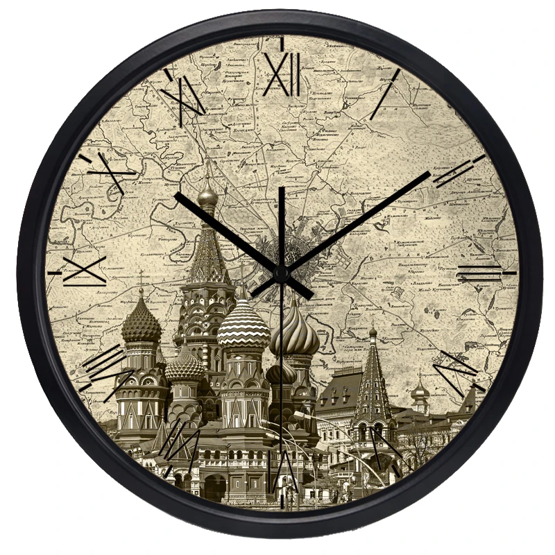 Часы World Time Zone фирменные часы для отеля Lobby Roma NO. карта Places of Interest сверхтихие