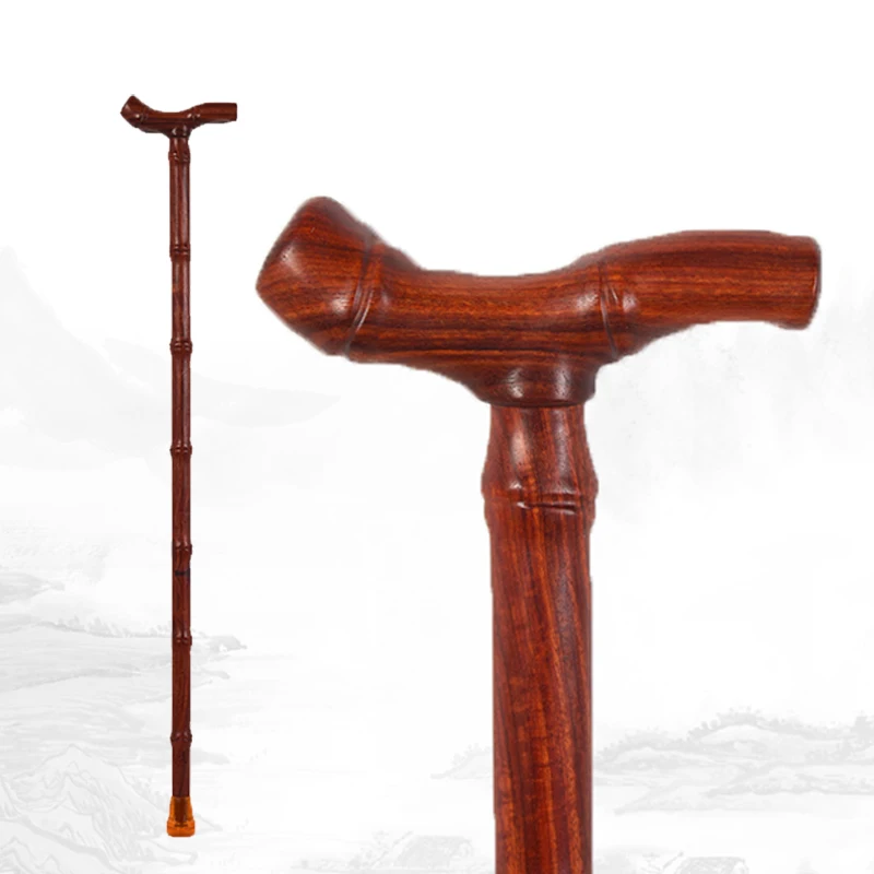 Zambia Rosewood Crosier Grandpa Good Lucky Old Folk Crutch Chinese
