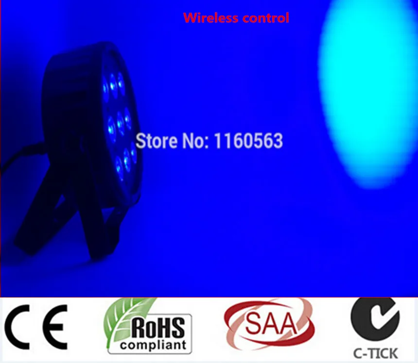 

Wireless remote control LED Par Light 9x12W 4in1 RGBW Led Stage Light 6PCS/lot