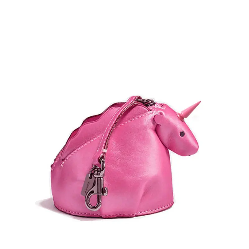 

NEW! Genuine leather customize handmade unicorn coin purse small animal cute shark money purse bag accessories girl's bag