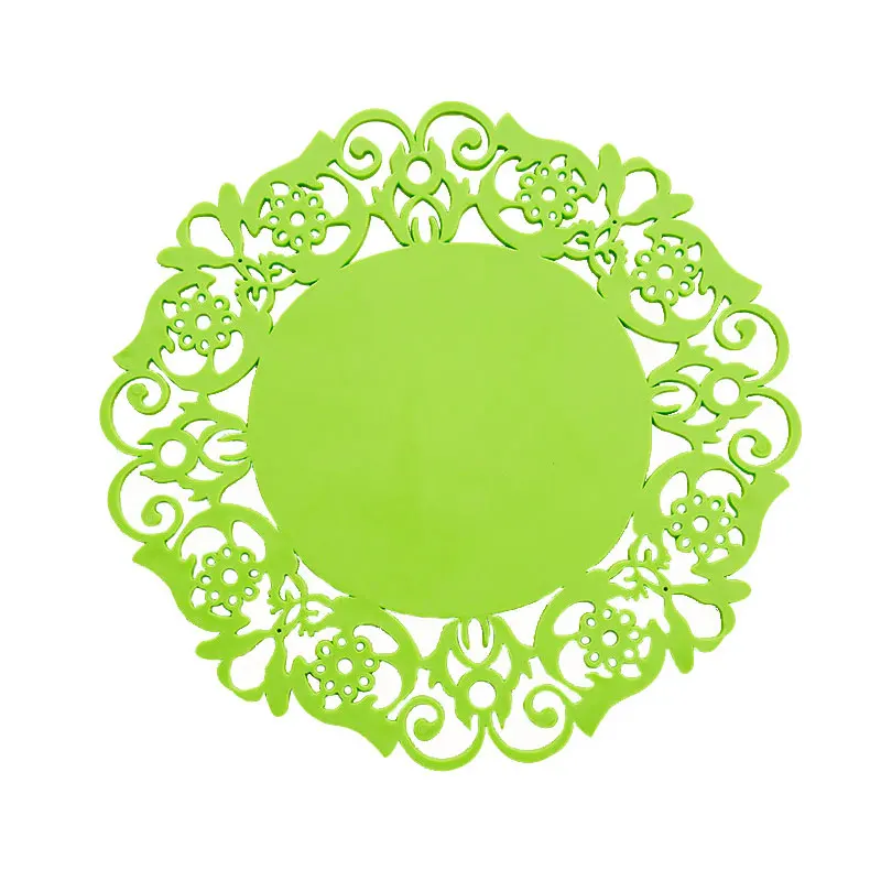 

Candy Color Hot Coaster Lace Flower Silicone Cup Pad Slip Insulation Pad Cup Mat Pad Hot Drink Holder