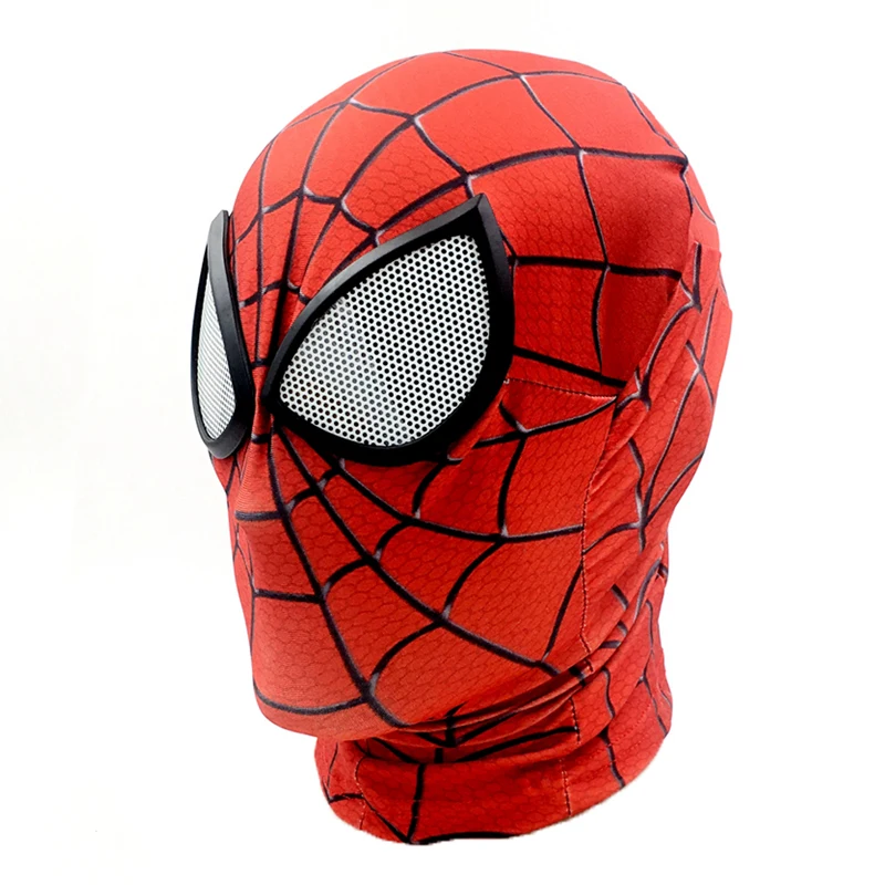 Удивительная маска паука человек 3D цифровая печать красный черный паук линзы