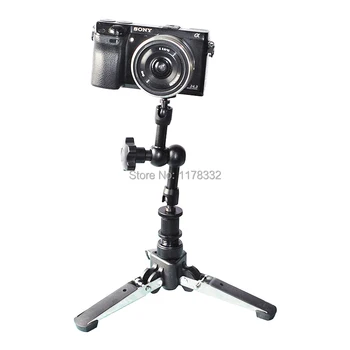 

2in 1set Tripods Monopod Support Stand Universal Stand Three Feet Monopod Support Stand Base + 7 Inch Magic Arm D7100 750D 70D