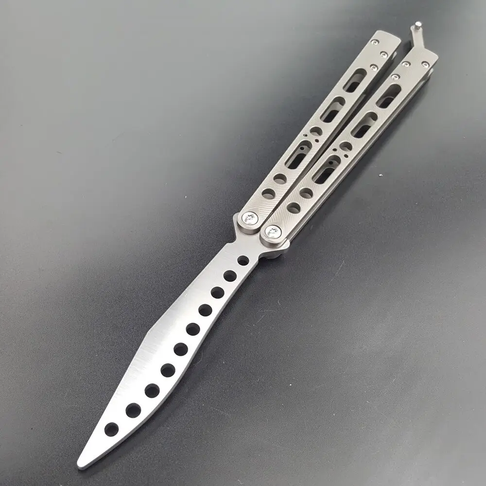 

Butterfly In Knife EX-10 Bushing System 440C Blade Titanium Handle Jilt Knife Hunting Knife Folding Pocket Knife