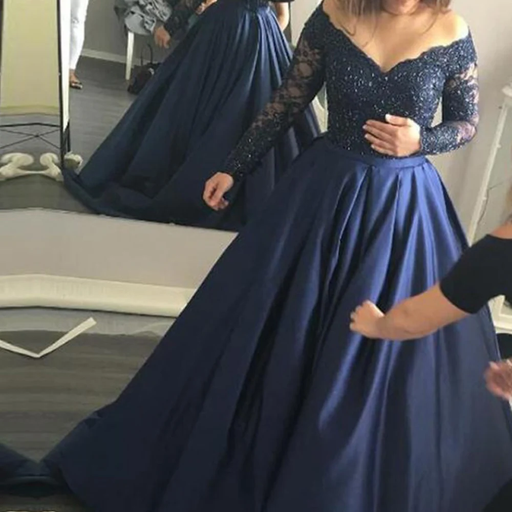 

Vestidos De Graduacion Largos Gold/Black/Blue/Red Prom Dress 2019 Ball Gown Appliques Prom Dresses Satin Evening Party Gowns