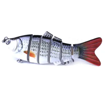 

HENGJIA 30PCS Fishing Lure 10cm 18g 3D Eyes 6-Segment Lifelike Hard Crankbait Fishing